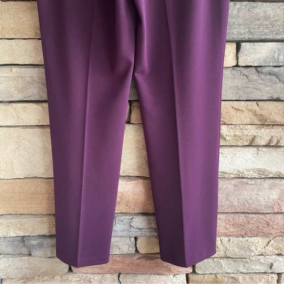 Calvin Klein maroon red stretch dress Pants NWT Women Large - Picture 6 of 12